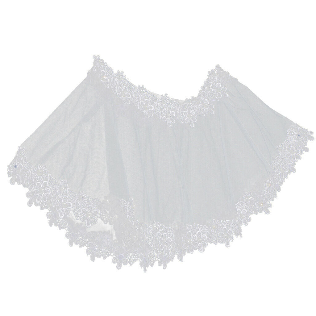 Bridal Lace Flower Edge Shawl Wedding Shrug Wrap Cape Wedding Accessory