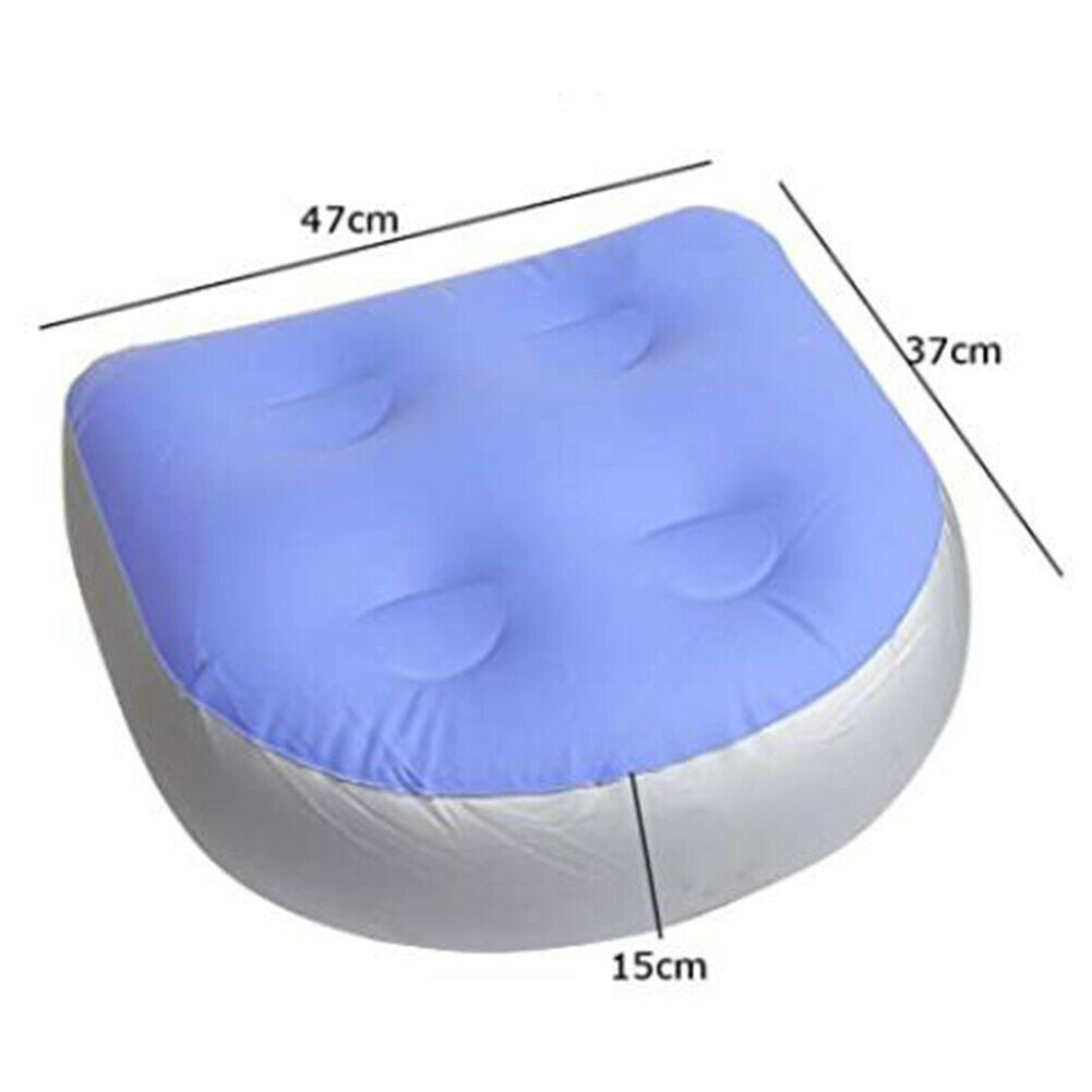 Hot Tub Inflatable Cushion Massage Spa Booster Seat Mat Pad with Suction Cup