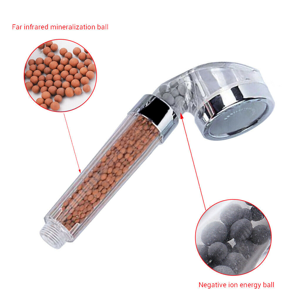 High-Pressure Handheld Anion SPA Water-saving Bath Spray Shower Head Nozzle New