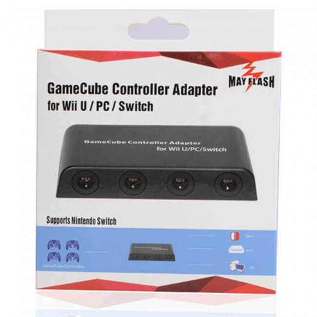 New Mayflash 4 Port Adapter GameCube Controller to Nintendo Switch, Wii U & PC