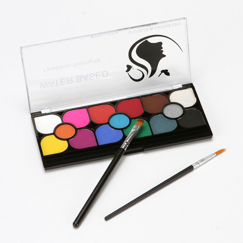 Premium Face Paint Set 15 Colors Painting Kit for Kids & Adults – Body Makeup
