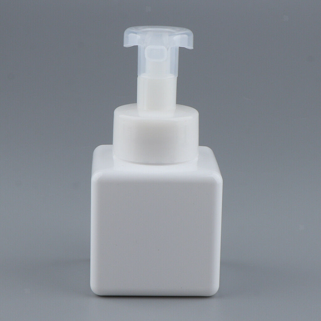 Pack of 2 Plastic Liquid Soap Pump Bottles Refillable Bubble Dispenser White
