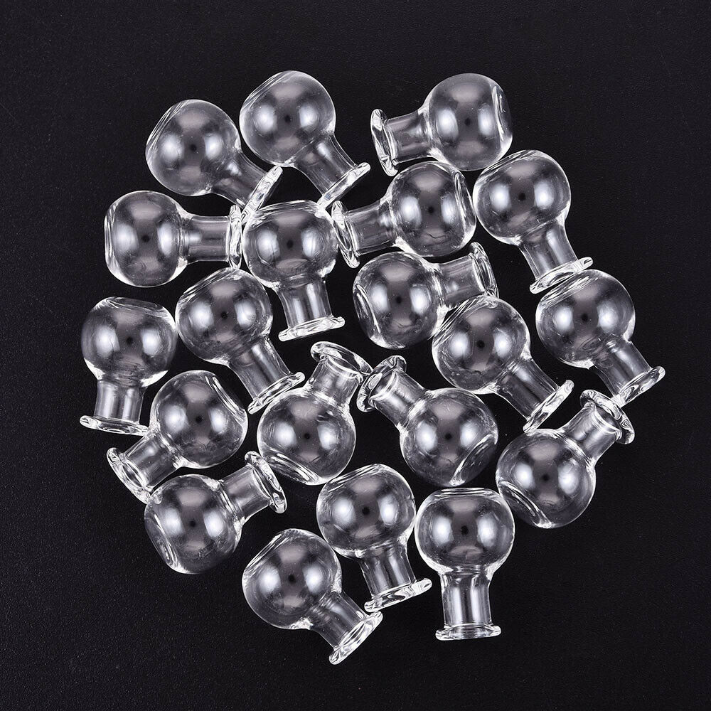 10 x Small Glass Vials With Cork Top Tiny Bottles Little Empty Jars Mini Bottles