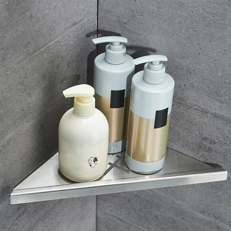 Chinese Carved Style Stainless Triangle Shelf Bathroom Corner Shelf Gadget HN US