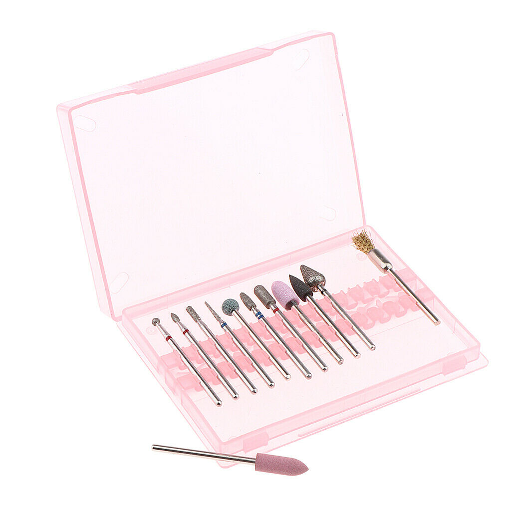 12Pcs/Set Ceramic Nail Art Drill Bits Nails Polishing Grinding Craft Head 02