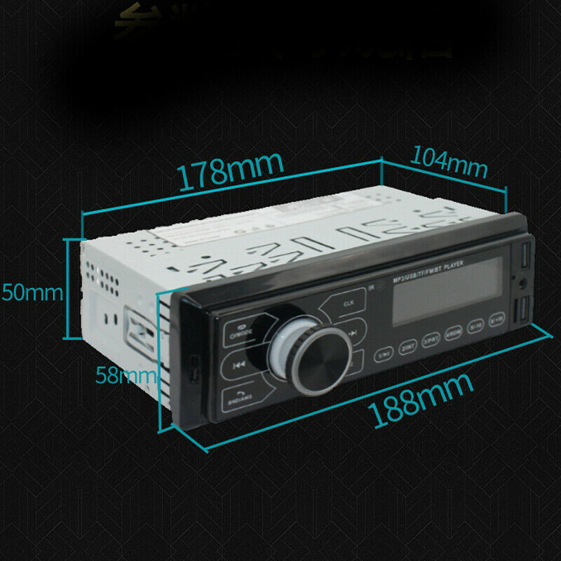 Touch Screen Bluetooth Car Stereo Radio SD USB Music MP3 Player w/Remote Control