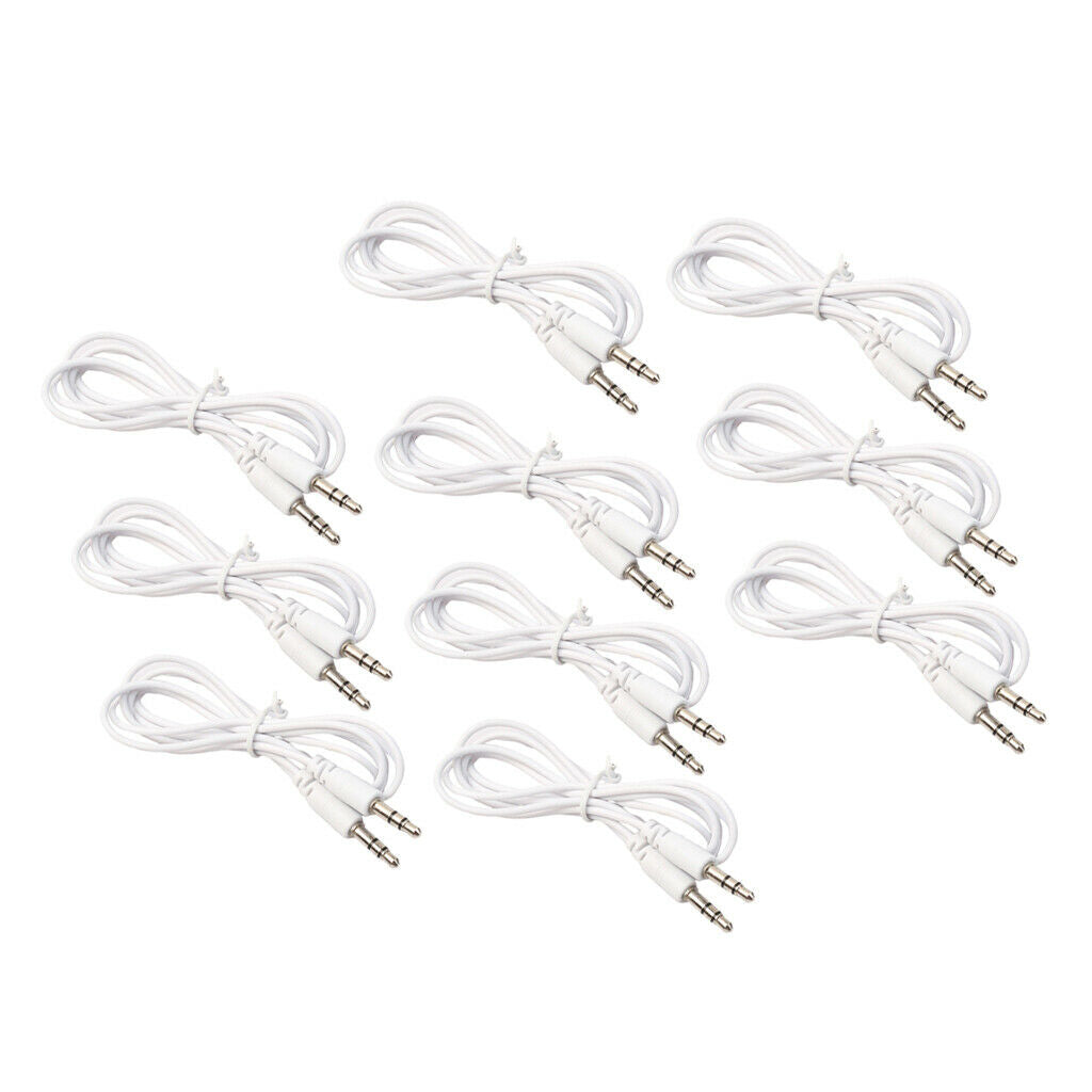 10-part Socket Aux Cable 3.5 to 3.5 Mm Plug Plug Stereo Cable Plug