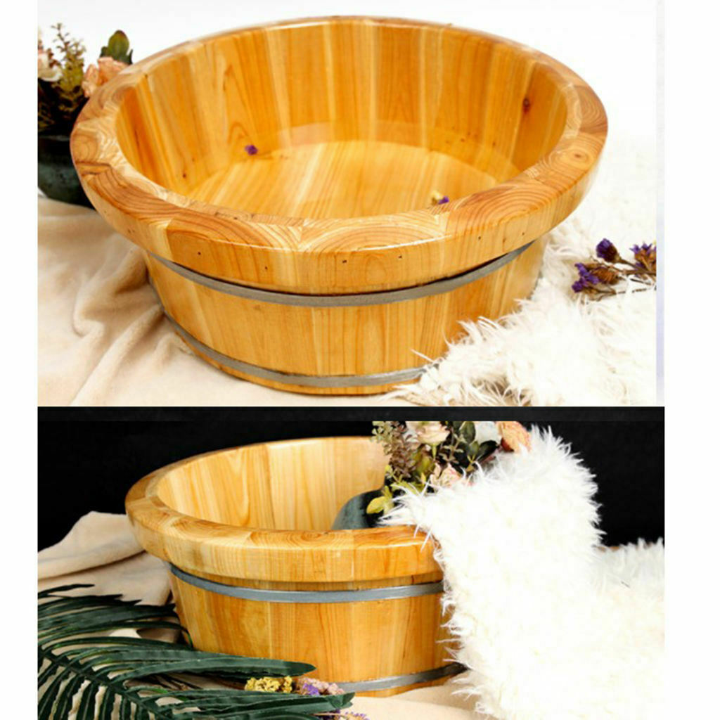 Cedar Wooden Foot Basin for Washing Spa Sauna Soak Removal Fatigue Relieving
