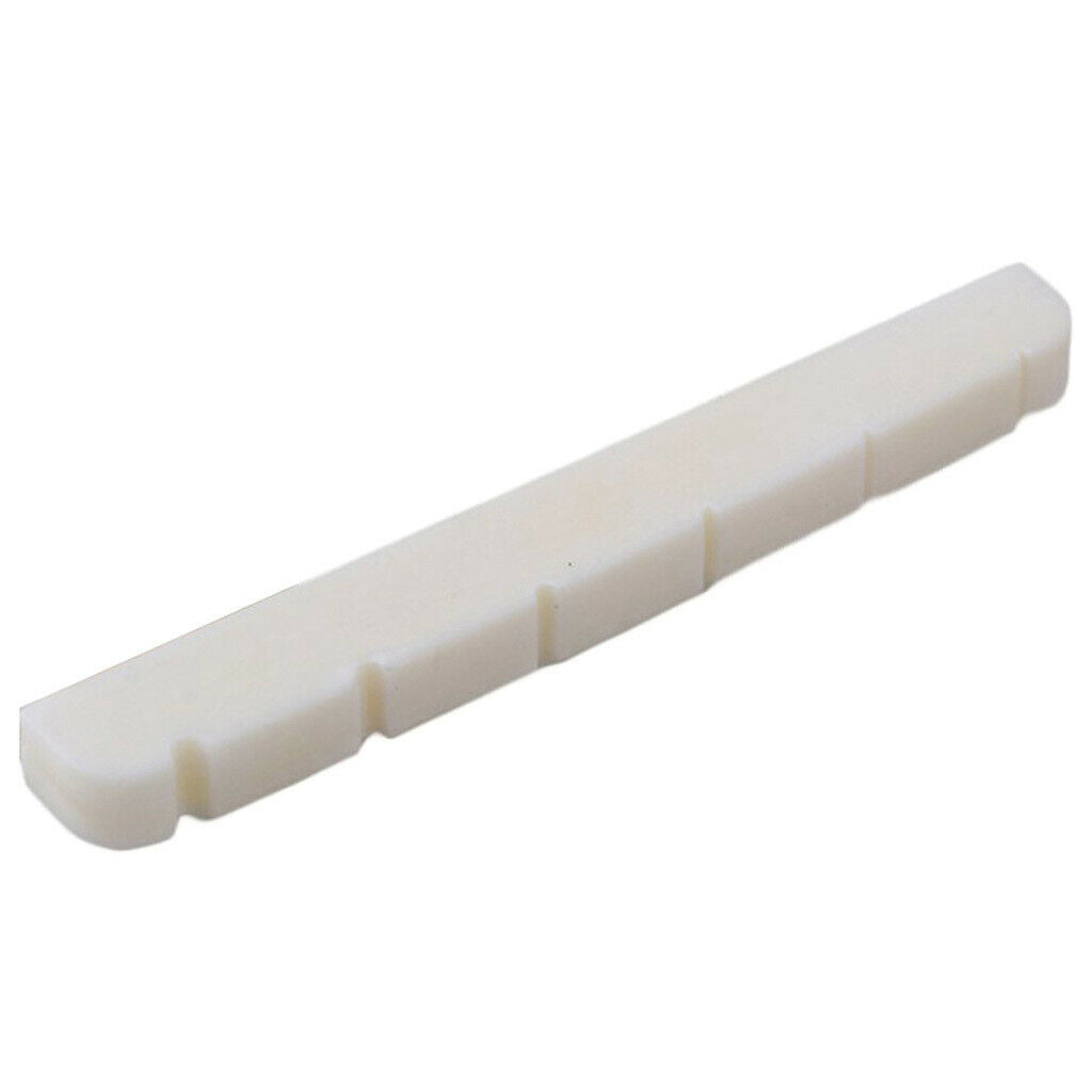 Replacement 1x White Cattle Bone Slotted Nuts White for 6-String Guitar Accs