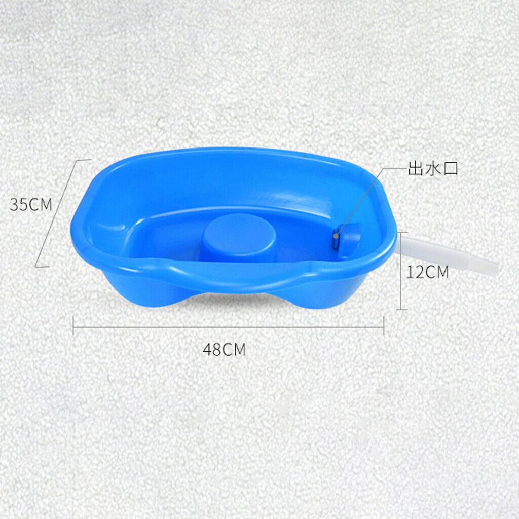 Bed Shampoo Basin Handy Mobile Shower for Hair Washing Elderly Child Blue