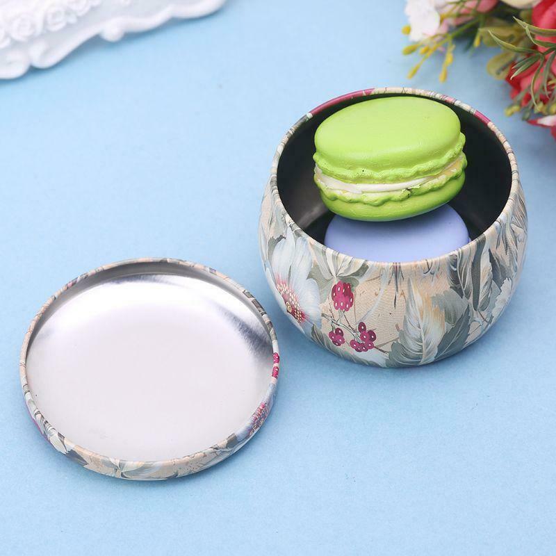 Retro Round Tin Box Tea Candy Jewelry Coin Cans Storage Makeup Container Case