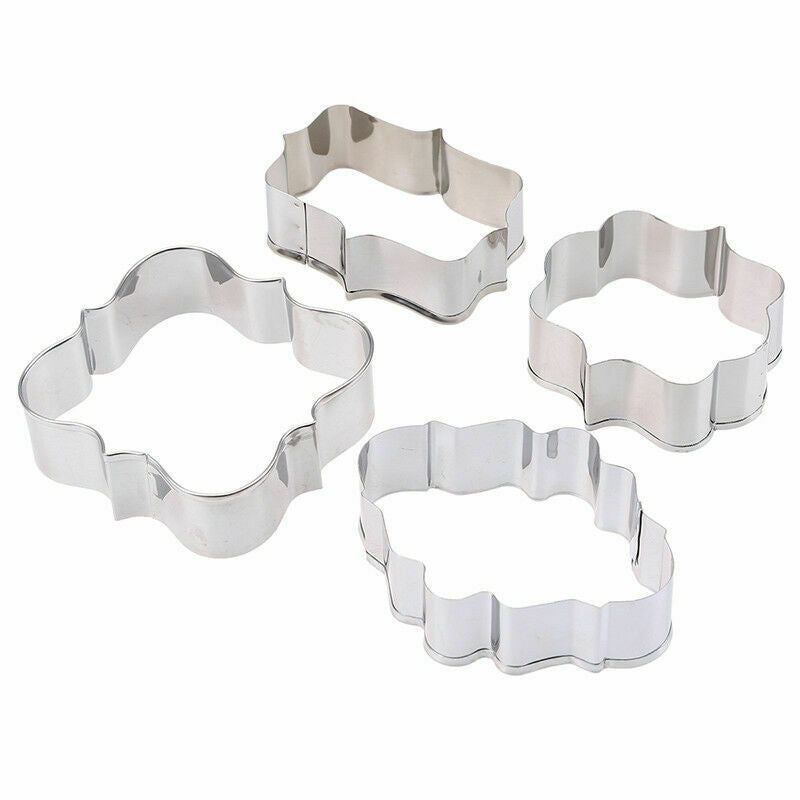 Stainless Steel Plaque Cutter Mold Cookie Cake Frame Oval Square Rectangle