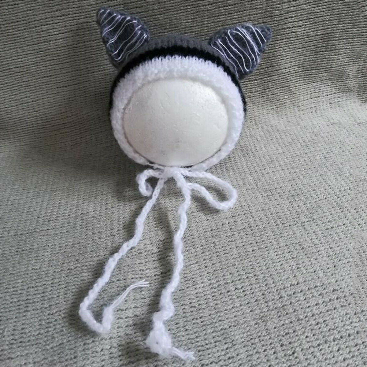 1X Newborn Ear Bear Hat Bonnet Baby Photography Props Cap Handmade Knitted Hat
