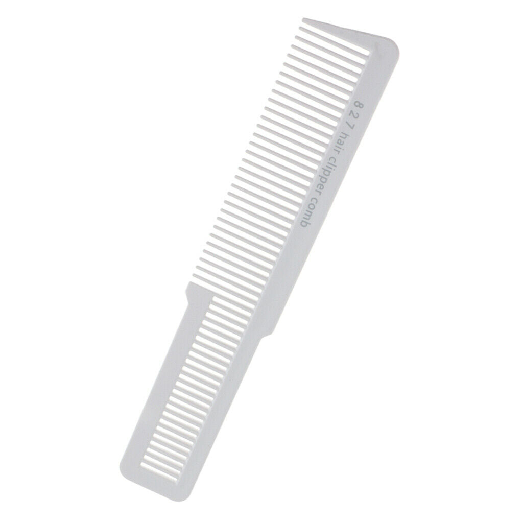 2 Pack Plastic Barber Fine Tooth Hairdressing Clipper Comb White/Black