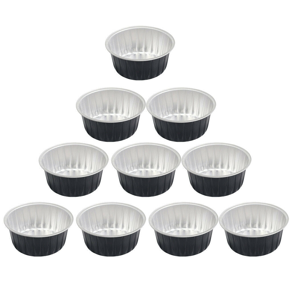 10Pieces Black Aluminum Foil Hair Removal Wax Bean Melting Small Bowl 30g