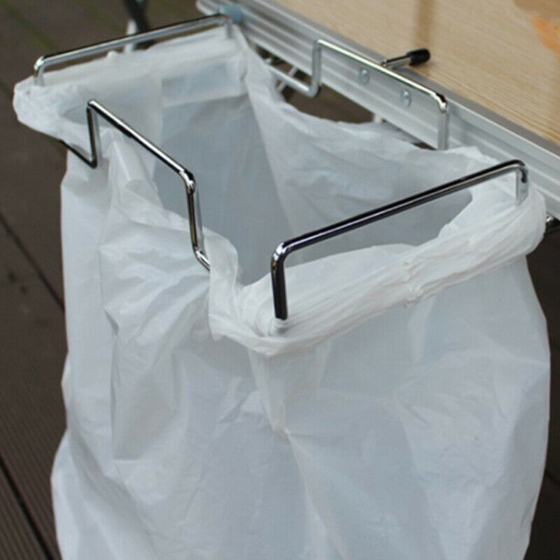 Door Garbage Trash Bag Towel Can Rack Holder Kitchen Tool BBQ Camping Outdoor SJ