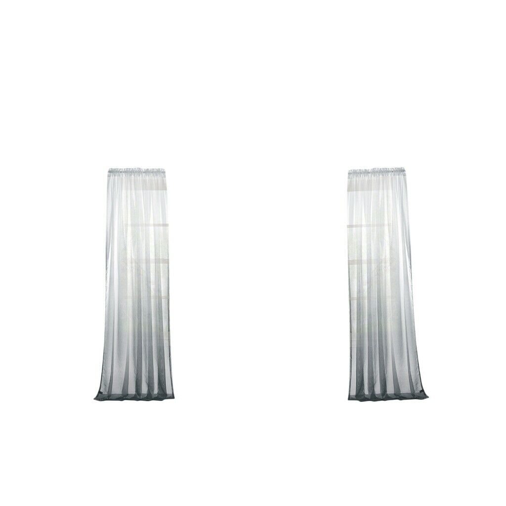 2pcs Voile Curtain Window Blackout Curtains For Home Bedroom