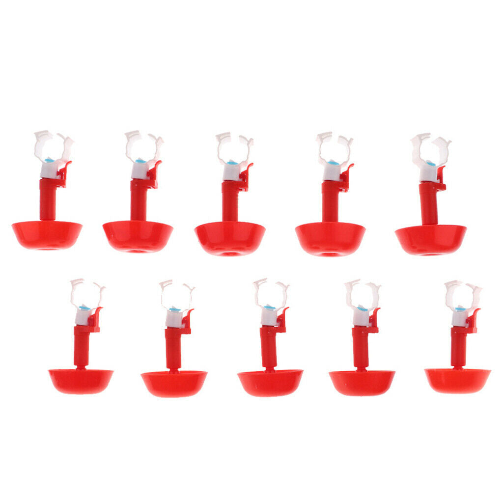 10 Pcs Poultry Fowl Waterer Fittings Automatic Water Durable Drinking Cups