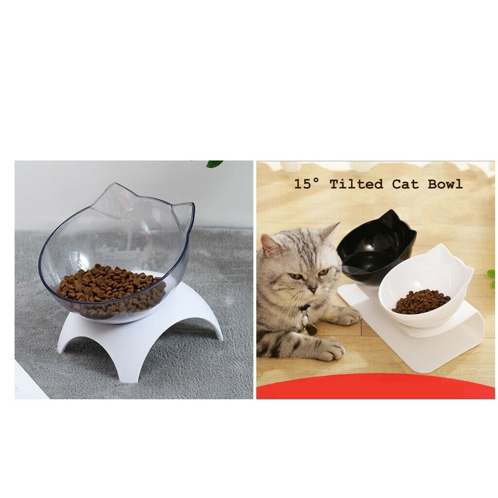 2 Styles Kitten Dog Elevated Bowls Raised Feeder For Small Pet Cats Puppy