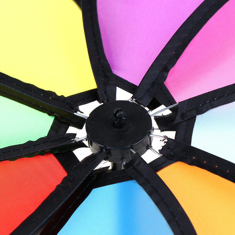 Colorful Rainbow Dazy Flower Spinner Wind Windmill Garden Yard Outdoor De.l8