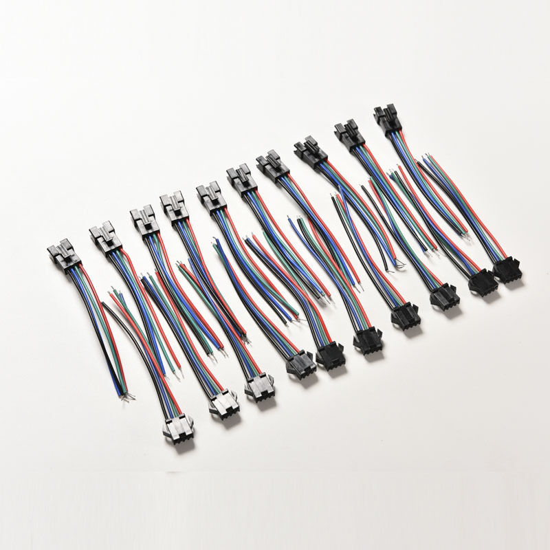 20pcs Male&Female 4 Pin Connector with wire for 5050/3528 RGB Led Driver/StripDD