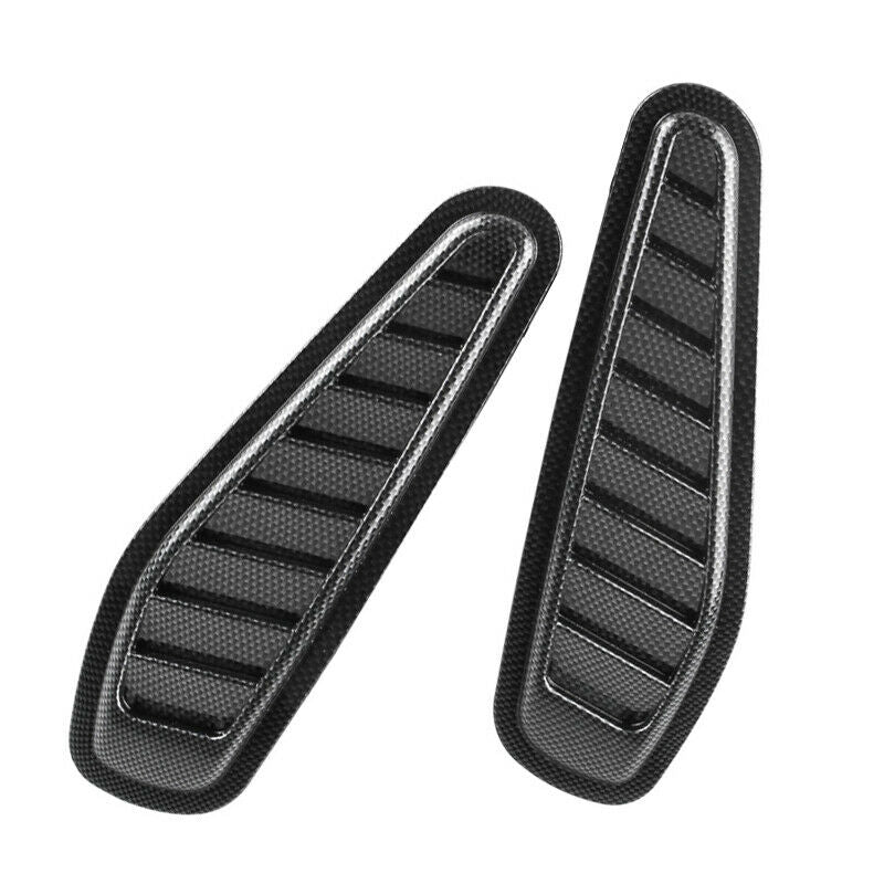 Carbon Fiber Look Car Air Flow Intake Scoop Turbo Bonnet Vent Cover Hood Durable