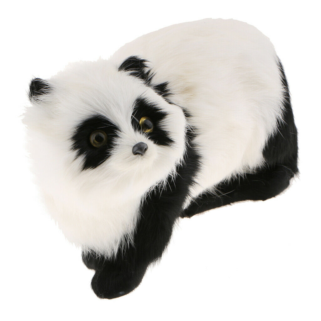 Realistic Lifelike Cute Panda Decorative Garden Ornament Statue - 10cm