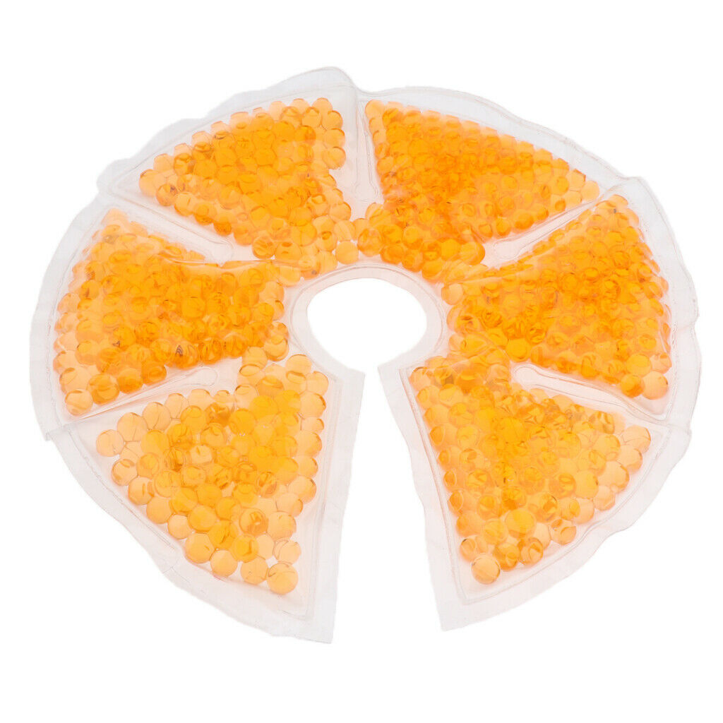 Reusable Breastfeeding Hot Cold Gel Ice Pack Pads For Nursing Mother Orange