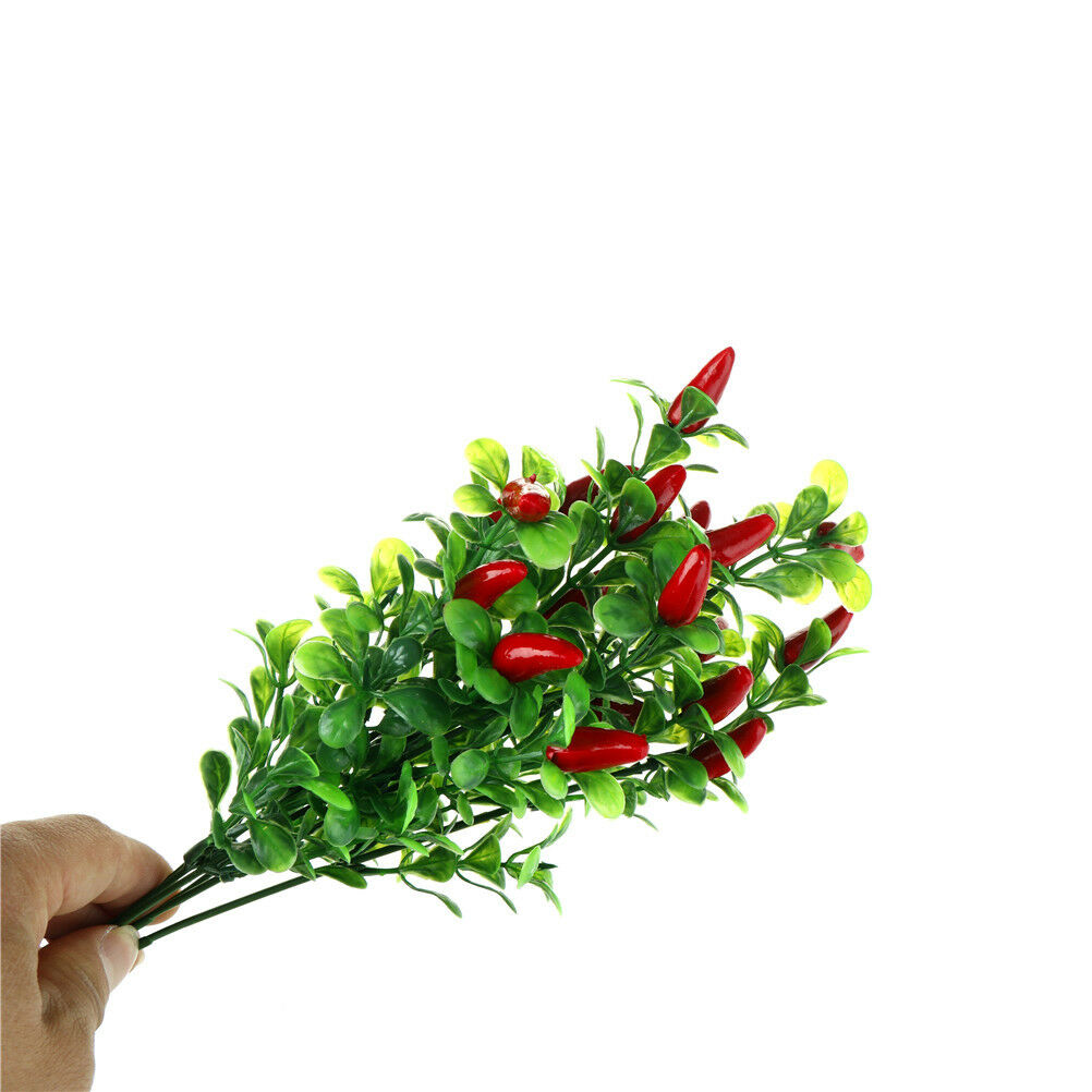 1 Bouquet Artificial Pepper Flower Wedding Christmas Party Garden Decor J.l8