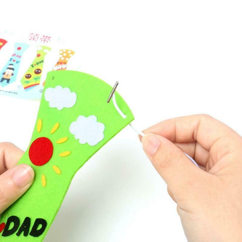 1Pack DIY Tie Craft DIY Necktie for Kids Art Class Teaching Aid Party Favor