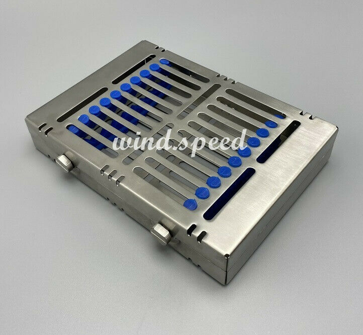 1pc Dental SS Autoclave Sterilization Cassette Rack Tray Box For 10 Instrument