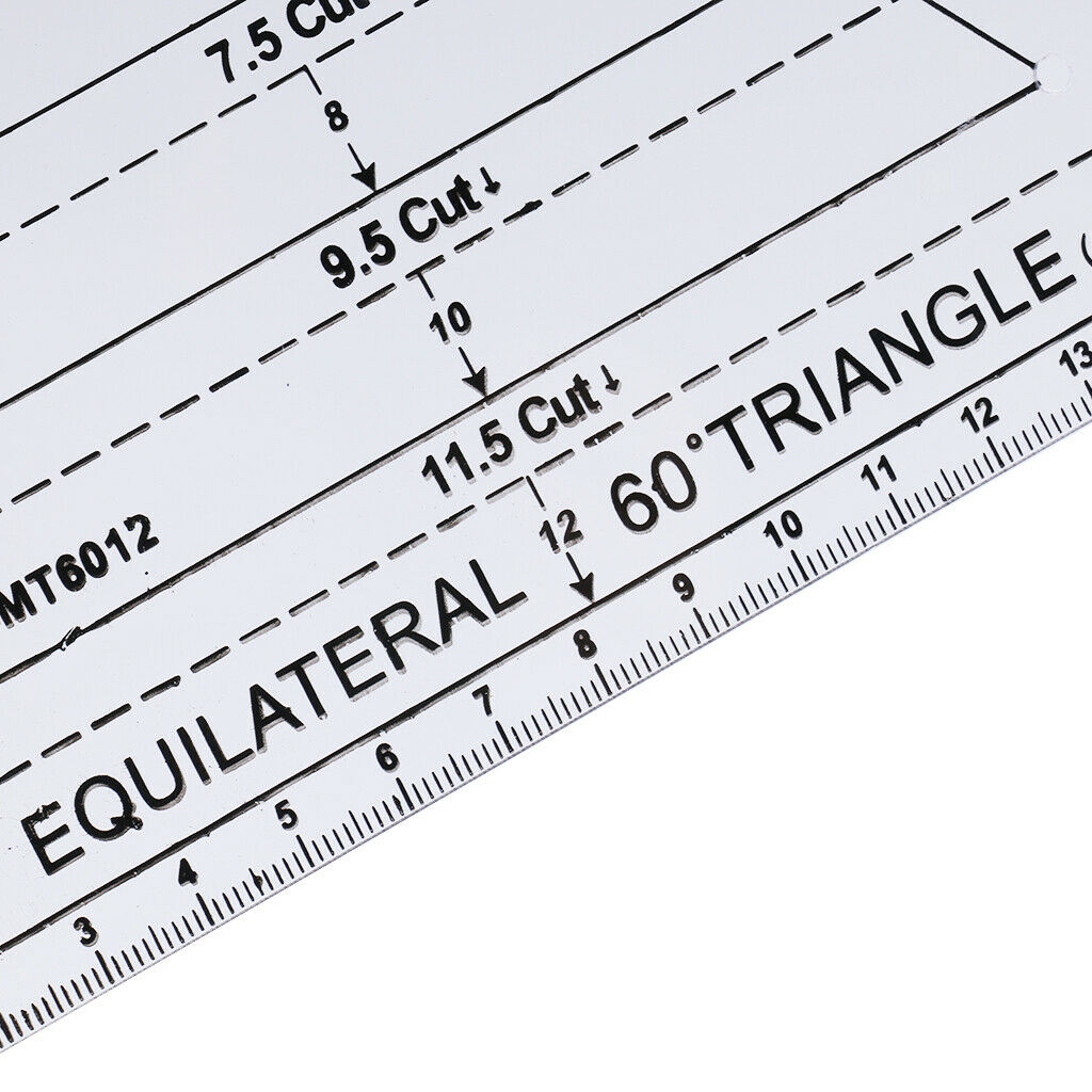 Acrylic 13.5Cut 60 Degree Equilateral Triangle Ruler for DIY Sewing Quilting