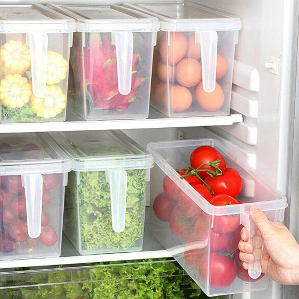 Refrigerator Storage Box Container Fridge Crisper Food Egg Organizer Holder