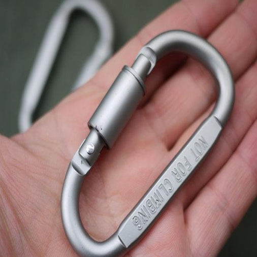 Outdoor D-Shaped Carabiners Keychain Backpack Buckle Aluminum Alloy 5PCS/ Lots