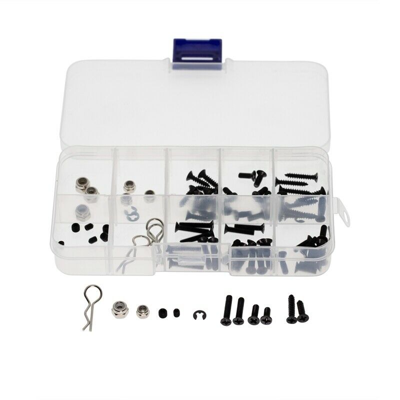 84Pcs Screws Box Set for 1/10 HSP 94123 Traxxas Tamiya HPI Kyosho Axial SCX10 R6