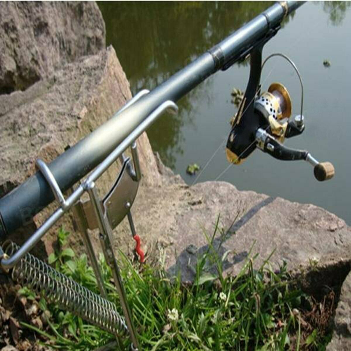 Best Fishing Rod Holder Automatic Tip-Up Hook Setter Fish Pole Tackle Bracket.