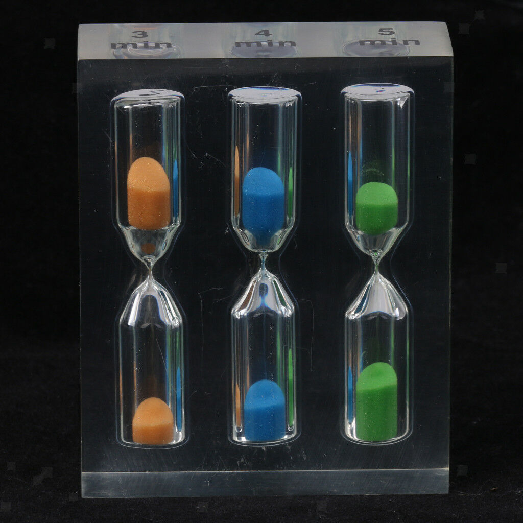 Acrylic Tea/Coffee Timer Three-In-One 3-4-5 Min Sandglass Hourglass Gifts