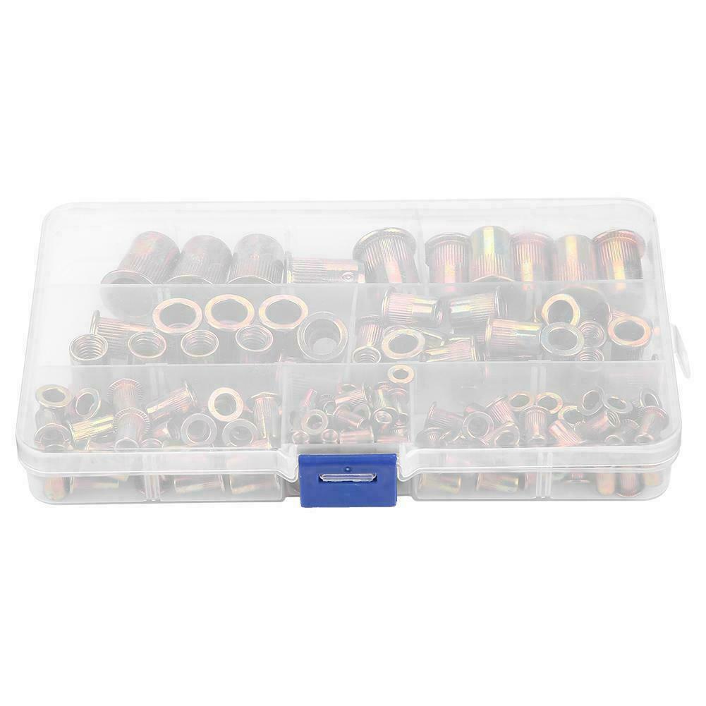 M3 M4 M5 M6 M8 M10 M12Flachkopf Gewinde blind rivet Nut Insert Screw150pcs
