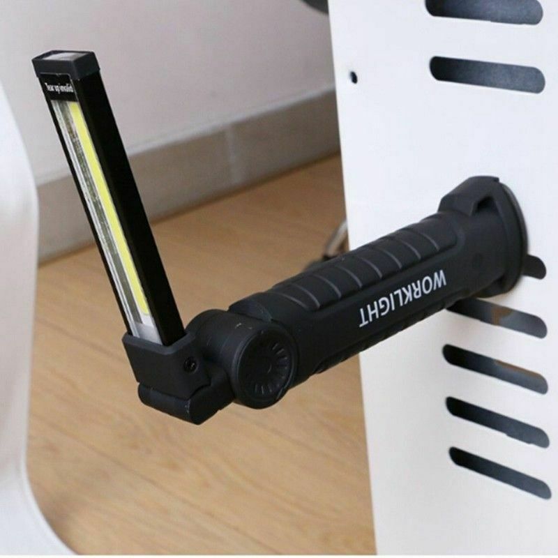 Foldable USB Rechargeable LED COB Work Light Hook Lamp Flashlight Torch 5Mode