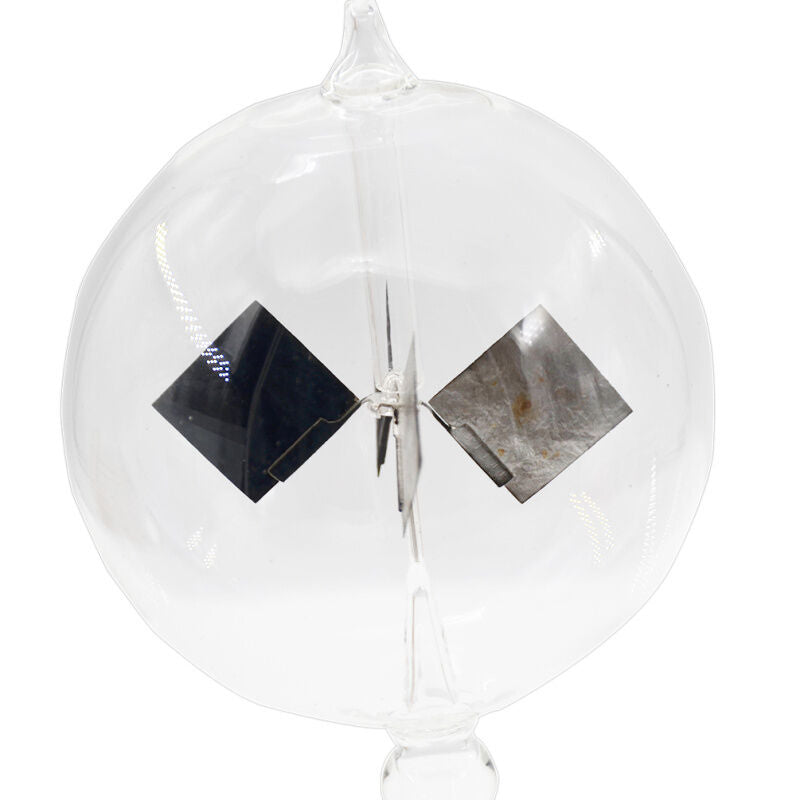 Crookes Radiometer Spinning Vanes Glass Light Mill Educational Home Office Decor