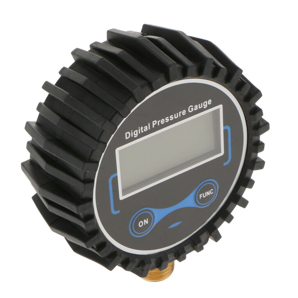 Digital Tire Inflator Pressure Gauge, 200 PSI LED Screen Black