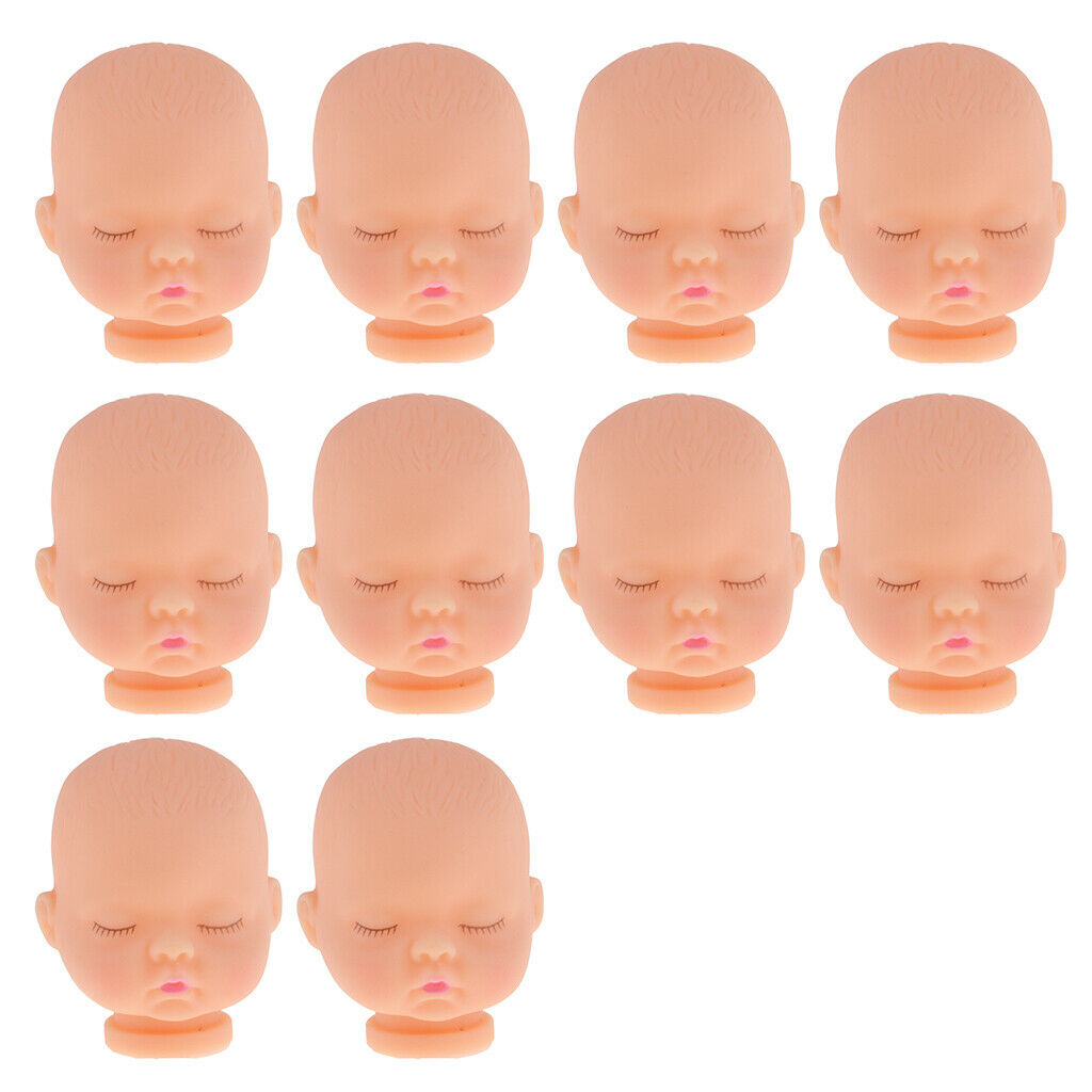 40 lot Cute Sleeping Baby Bald Head Sculpt Accs Custom Parts Simulation