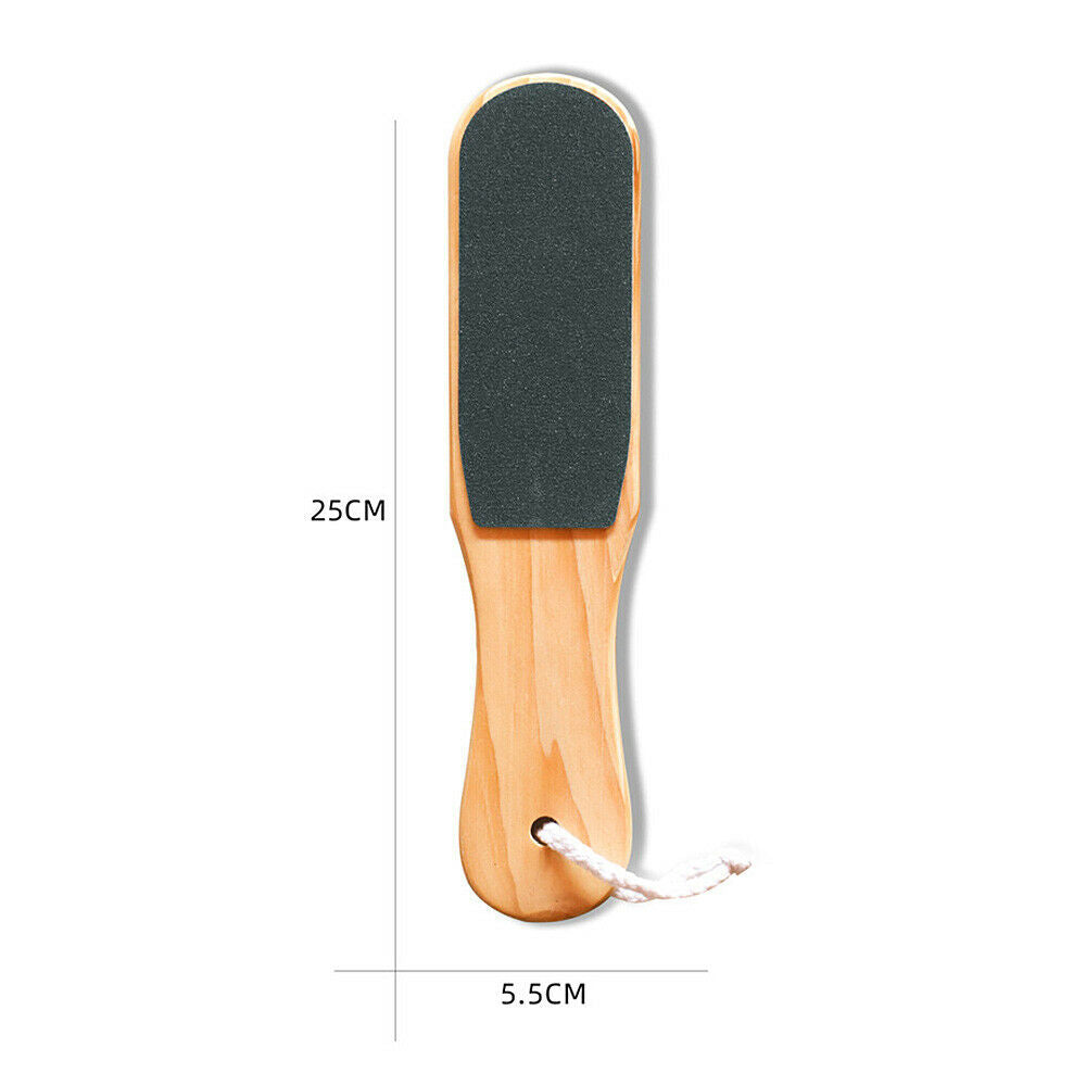 1Pc Wood Double-sided Beauty Foot Rasp File Board Remove Dead Skin Pedicure Tool