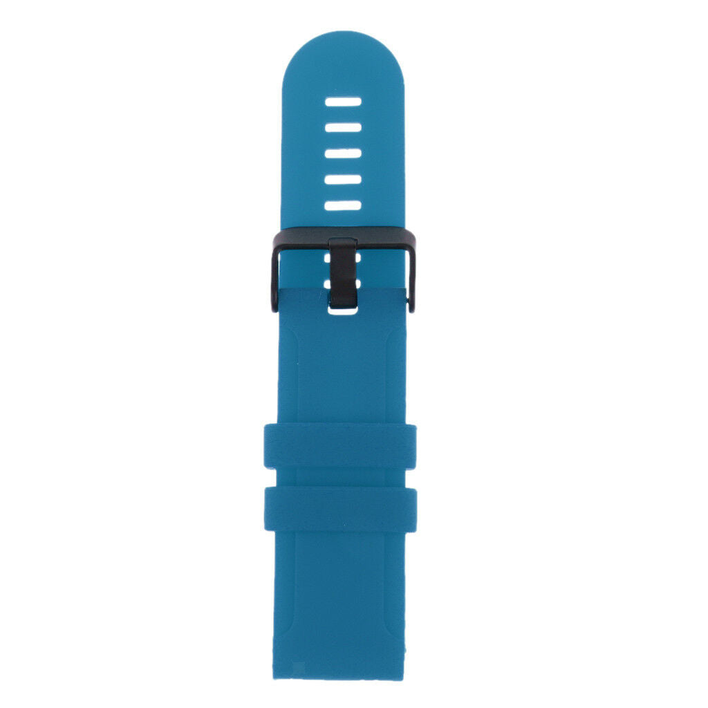 Silicone Accessories Wrist Band W/ Metal Buckle For Suunto  Blue