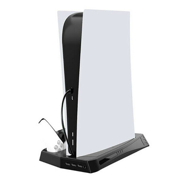 4 IN 1 Stand + Fan + Controller Charging Station + USB Hub fit for PS5 UHD/DE