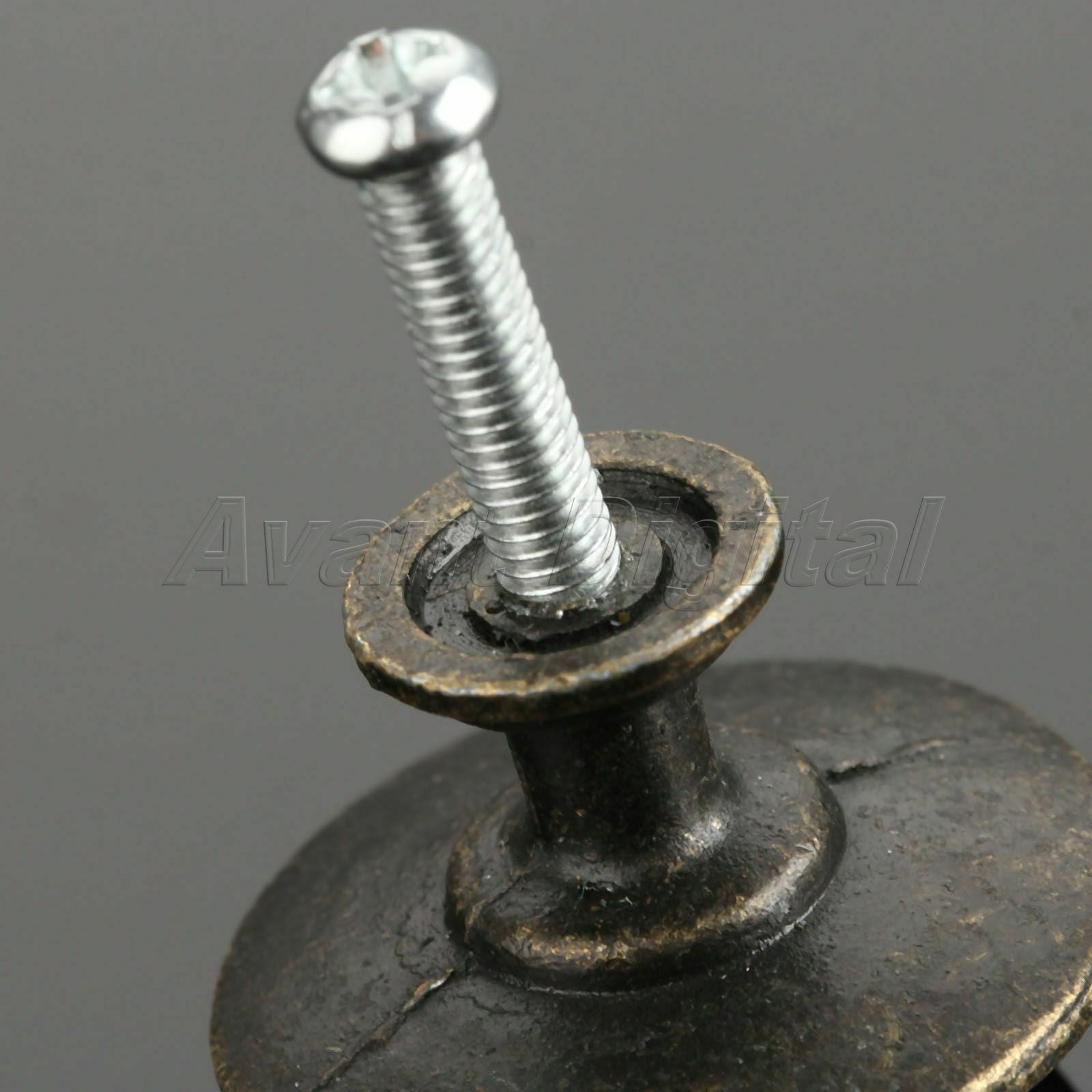 Zinc Alloy Retro Bronze Flower Cabinet Door Pull Handles Drawer Knobs 30*20mm