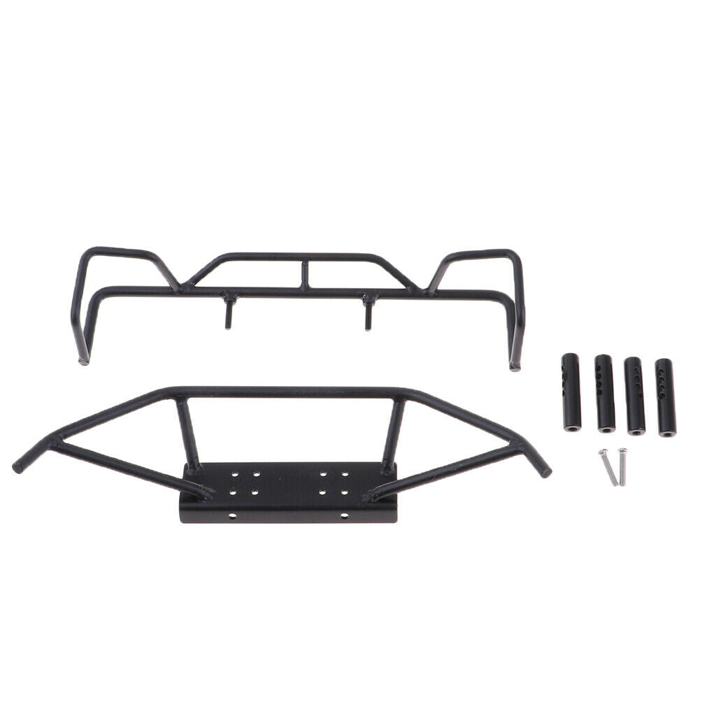 1 Set of Metal Bumpers Front And Rear for 1/10 RC Truck Rock Crawlers
