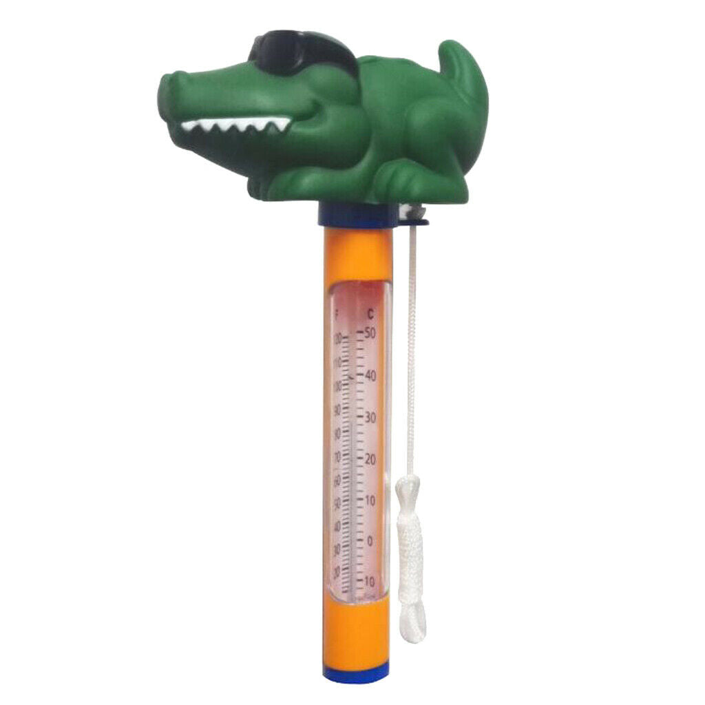 2pcs Pool Thermometer Ponds Water Temperature Gauge Shark & Crocodile Head