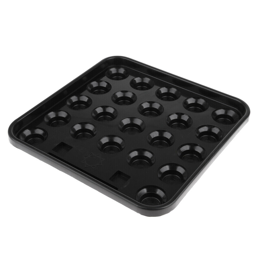 Platic Standard British Billiards Snooker Pool Ball Tray for 22 Balls Black