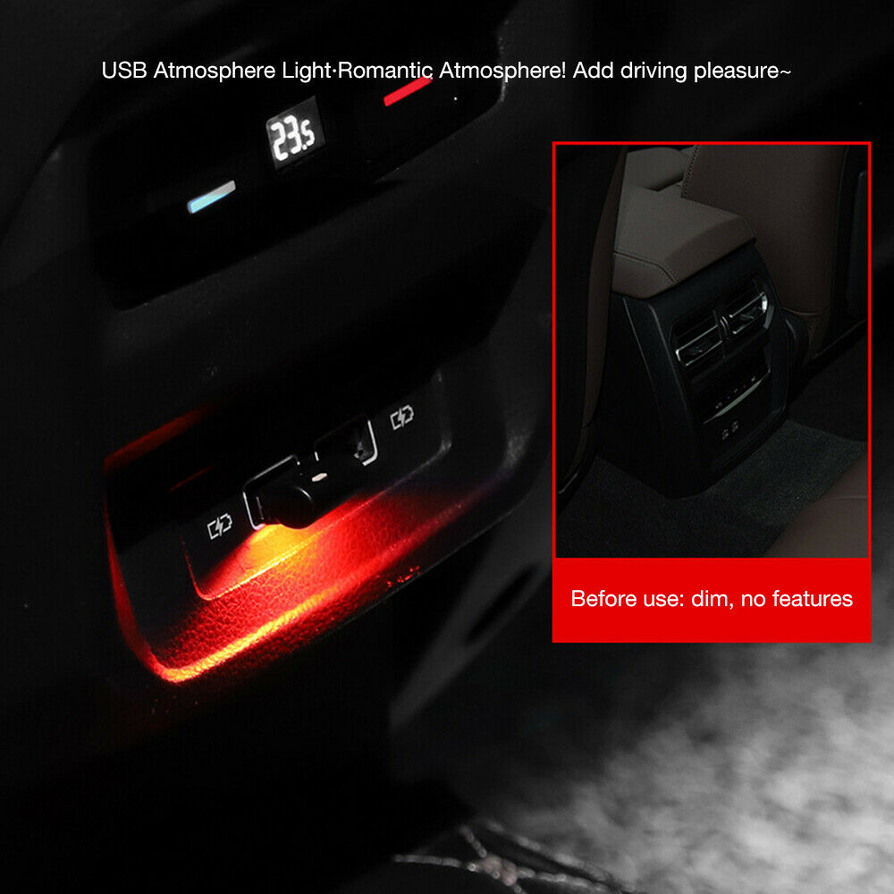 New USB LED Car Interior Lamp Neon Atmosphere Ambient Light Bulb Accessories AU